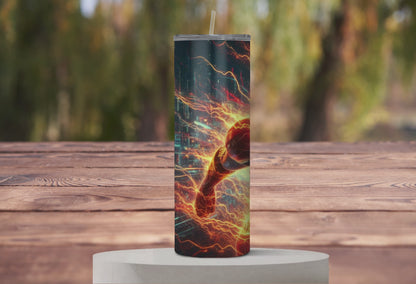 Flash Tumbler superhero tumbler with lid and straw