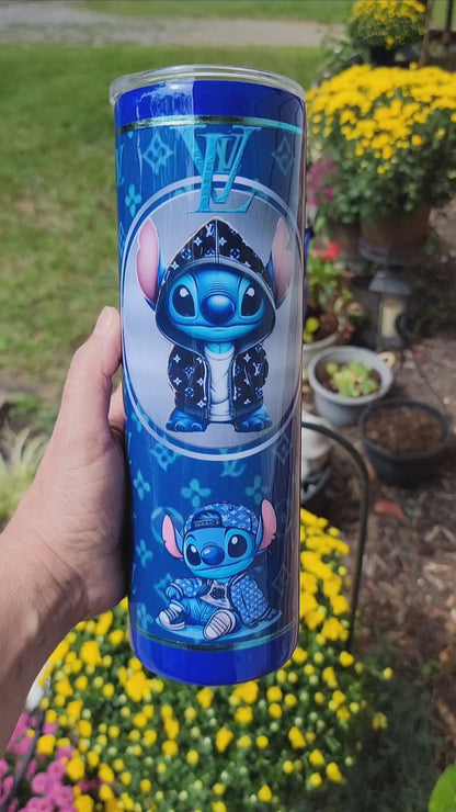 Stitch 20oz tumbler with lid and straw