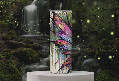 Fairy 20oz tumbler with lid and straw