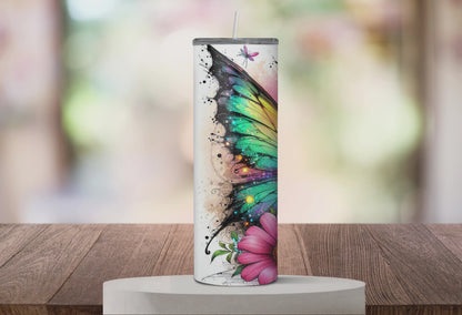 Fairy Tumbler 20oz with lid and straw
