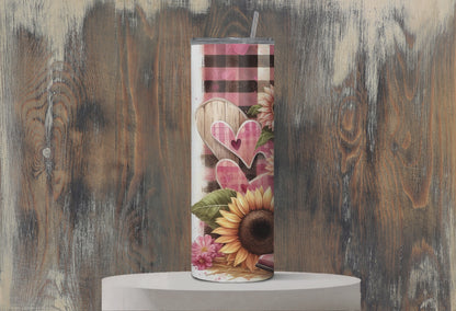 Cowgirl Pink Boots Tumbler 20oz with lid and straw