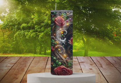 Iconic Princess 20oz tumbler with lid and straw