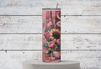 Highland Cow 20oz Tumbler with lid and straw