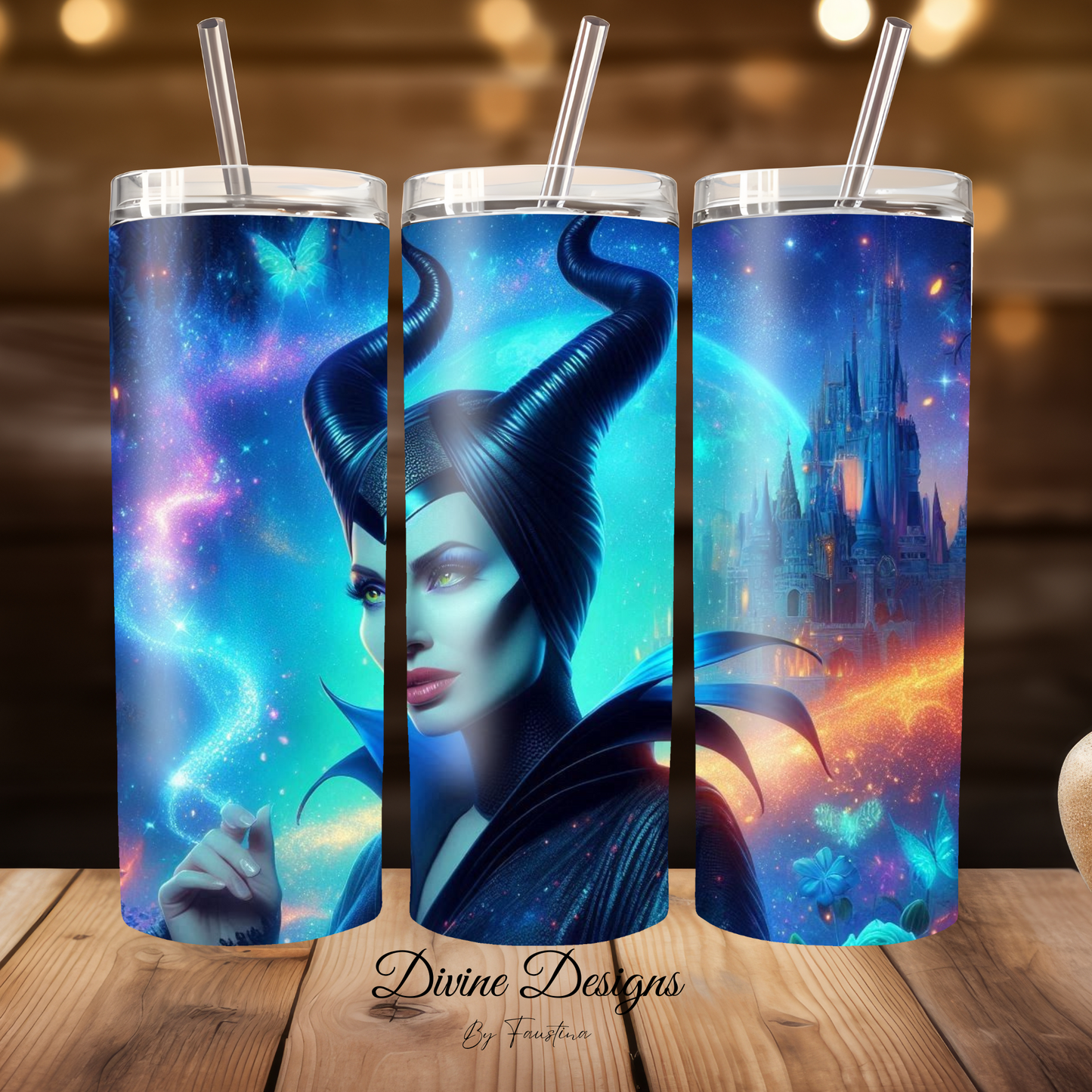 Villain 20oz tumbler with lid and straw